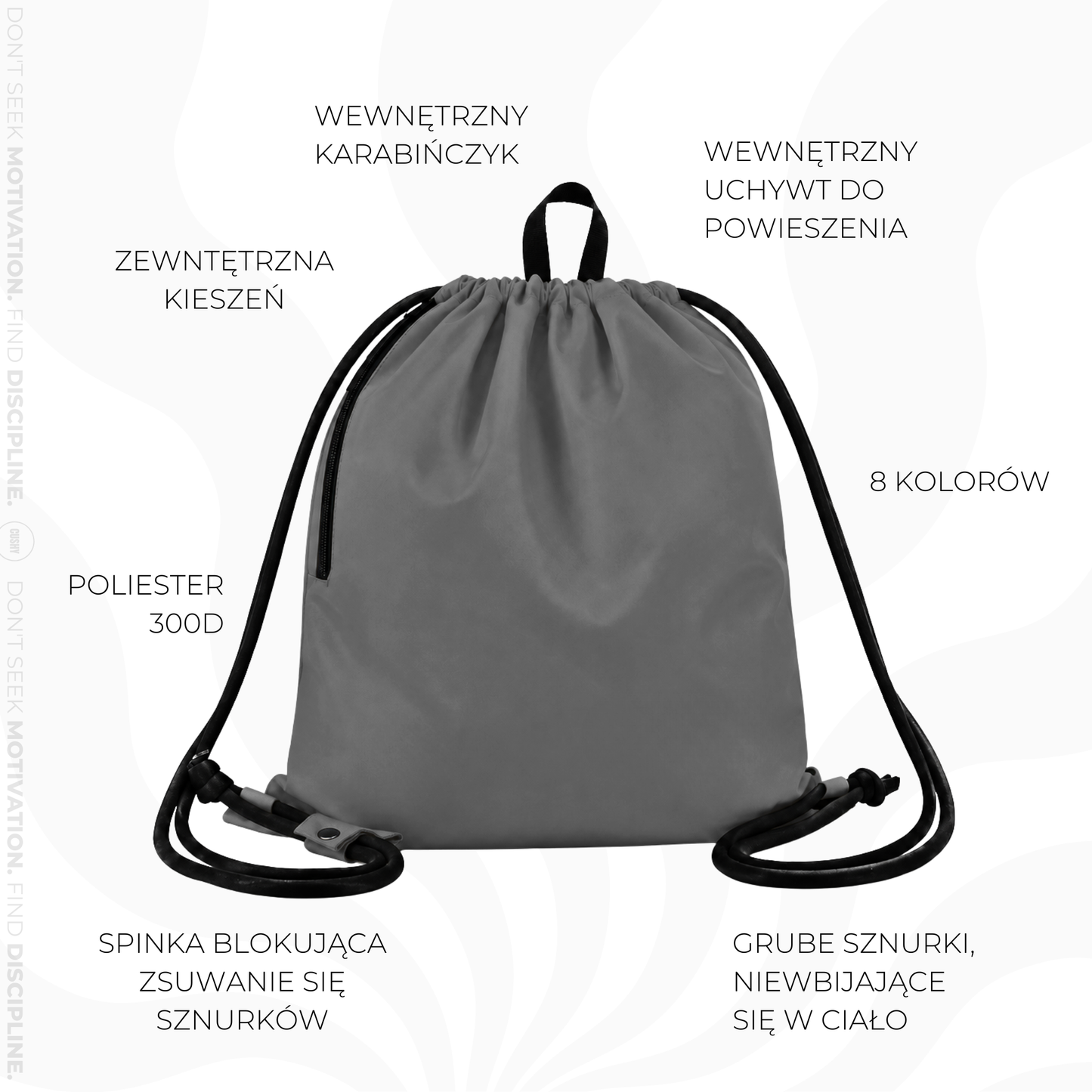 GYMSACK CUSHY Sports Bag, steel