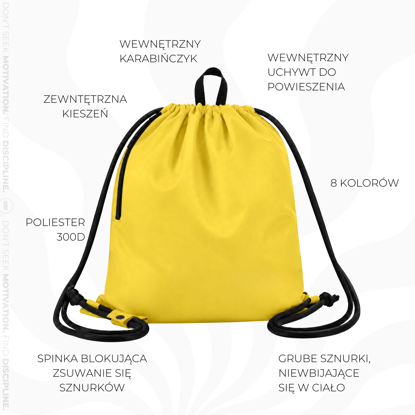 GYMSACK CUSHY Sports Bag, Yellow